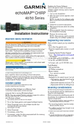 Garmin echomap chirp 40 series Manuel d'instructions d'installation