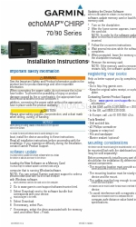 Garmin echoMAP CHIRP 70 series Manuel d'instructions d'installation