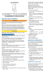 Garmin Echomap Plus 40 series Instructions d'installation