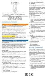 Garmin Echomap Plus 40 series Installation Instructions Manual