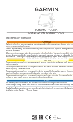 Garmin ECHOMAP ULTRA 106sv Manuel d'instructions d'installation