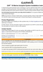Garmin GHP 10  Marine Autopilot System Manuel d'instructions d'installation