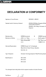 Garmin GPS 16-LVS Conformiteitsverklaring