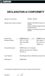 Garmin GPSMAP 3005C Declaración de conformidad