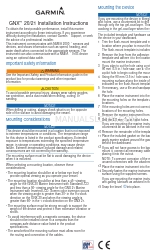 Garmin GNX 21 Installation Instructions