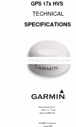 Garmin GPS 17x HVS Especificações técnicas