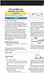 Garmin GPS 19x NMEA 0183 Installation Instructions Manual