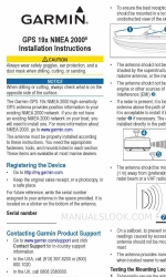 Garmin GPS 19x NMEA 2000 Installation Instructions Manual