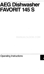 AEG FAVORIT 145 S Operating Instructions Manual