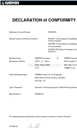 Garmin GPSMAP 76 series Conformiteitsverklaring