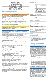 Garmin GPSMAP 8700 Manuel d'instructions d'installation