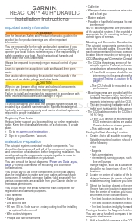 Garmin Reactor 40 Manual de instrucciones de instalación