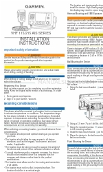 Garmin VHF 115 AIS Series Installation Instructions Manual