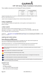 Garmin VHF 300 AIS Manual de instrucciones de instalación