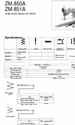 Brother ZM-850A Specifications