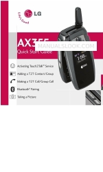 LG AX355 -  Cell Phone Hızlı Başlangıç Kılavuzu