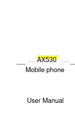 LG ax530 Kullanıcı Kılavuzu