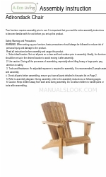 A-Eco Living Adirondack Chair Istruzioni di montaggio