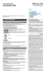 Fujitsu 12RLS3H Installation Manual