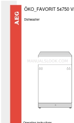 AEG OKO FAVORIT 54750 VI Operating Instructions Manual