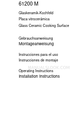 AEG 61200 M Operating And Installation Manual