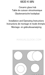 AEG 6630 K-MN Installation And Operating Instructions Manual