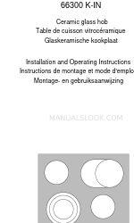 AEG 66300 K-IN Installation And Operating Instructions Manual