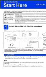 Brother DCP-J172W Podręcznik szybkiej konfiguracji