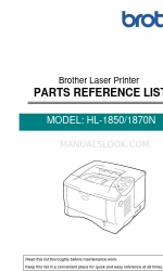 Brother HL 1850 - B/W Laser Printer パーツリスト