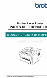 Brother HL-1230 Parts Reference List