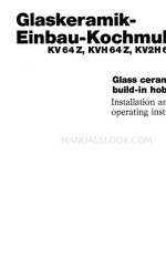 AEG KV 64 Z Installation And Operating Instrictions