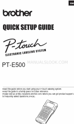 Brother PT-E500 Quick Setup Manual