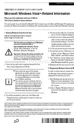 Fujitsu Addendum to LifeBook T4215 User Manual Addendum