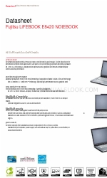 Fujitsu E8420 - LifeBook - Core 2 Duo 2.26 GHz Lembar data