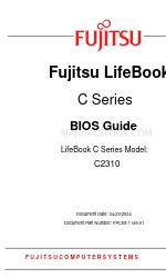 Fujitsu Lifebook C2310 Manuel Bios