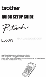 Brother P-touch E550W Quick Setup Manual