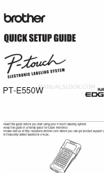 Brother P-touch E550WVP Manuale di configurazione rapida