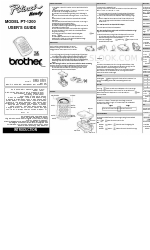 Brother P-Touch Handy PT-1200 User Manual