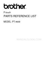 Brother P-touch PT-9600 Parts Reference List