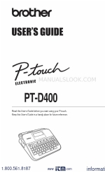 Brother P-touch PT-D400 P-touch PTD400AD Посібник користувача