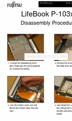 Fujitsu LifeBook P-103 Series Perakitan & Pembongkaran