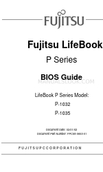 Fujitsu LifeBook P-1032 Bios Manual