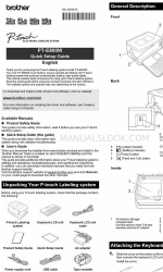 Brother P-Touch PT-E800W Manuel d'installation rapide