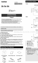 Brother p900w 빠른 시작 매뉴얼