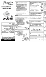 Brother PT-1100SBVP - Scrapbooking Labeler Руководство пользователя