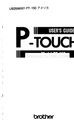 Brother PT-150 User Manual