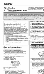 Brother PT-65SL Instruction Leaflet