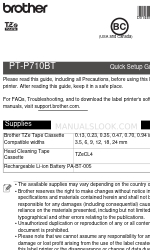 Brother PT-P710BT Manual de configuração rápida