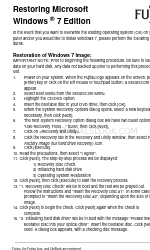 Fujitsu Lifebook UH900 Instruction Booklet