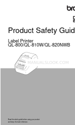 Brother QL-820NWB Manual de seguridad del producto